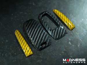 Lamborghini Urus Key Fob Cover - Carbon Fiber - Yellow